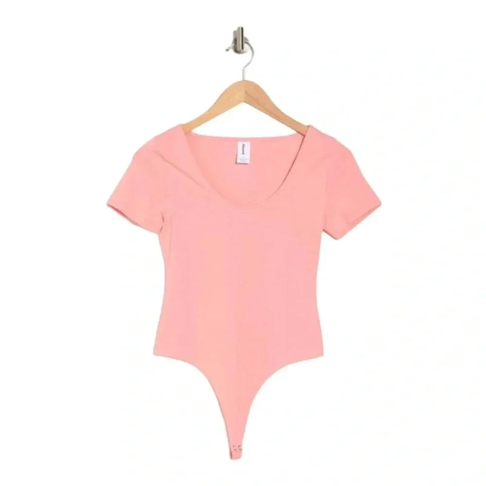 Abound Scoop Neck Bodysuit | Pink | Size S